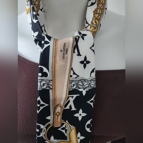 ‼️SOLD‼️ Auth Louis Vuitton Monogram Confidential Multicolor Silk Bandeau - Picture 4 of 9